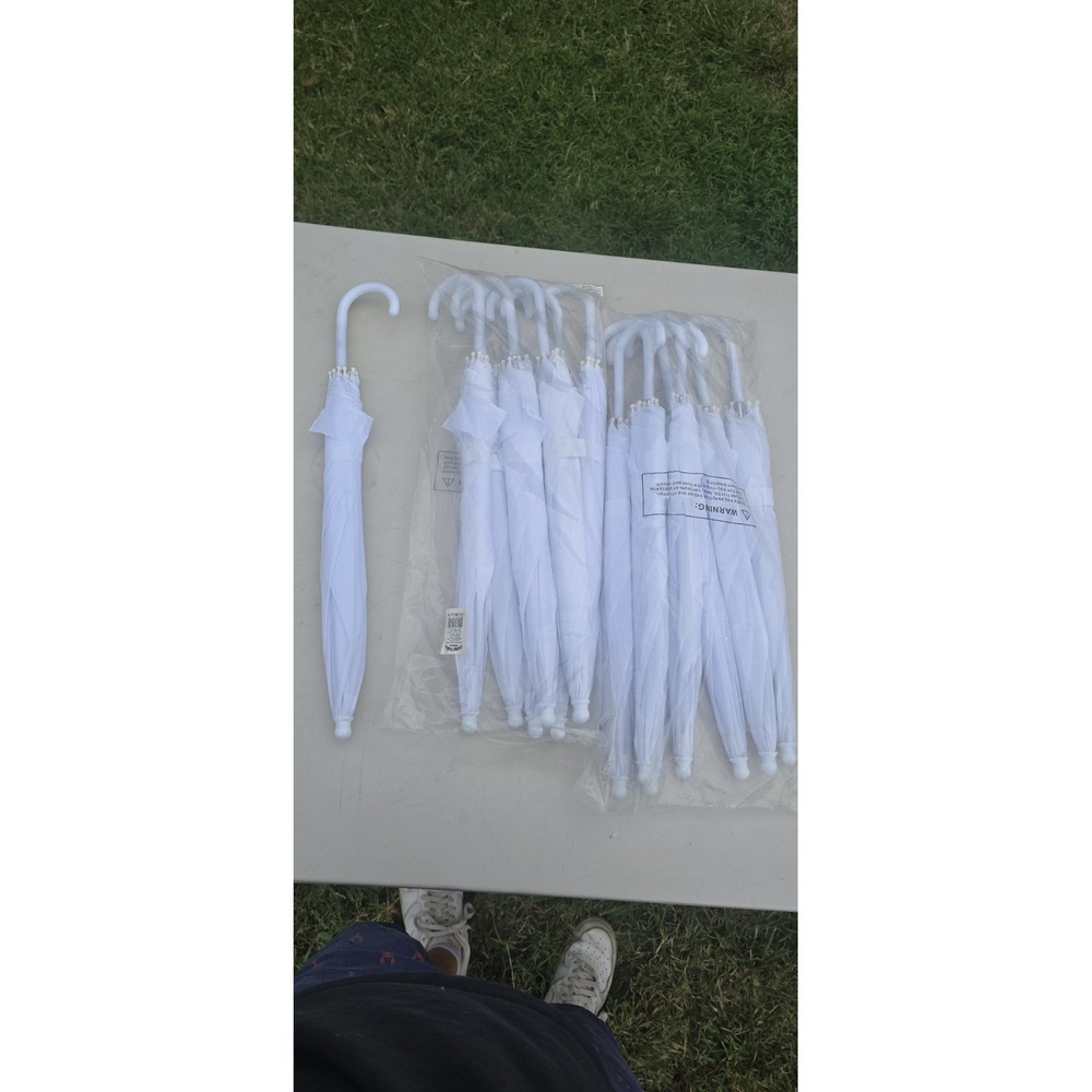 Lot Of 14 Smaller White Umbrellas